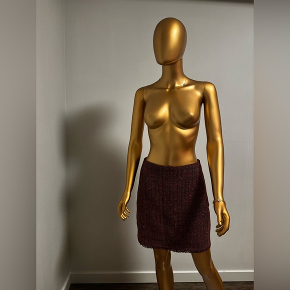 Molly Bracken Burgundy Pencil Skirt - Picture 3 of 8